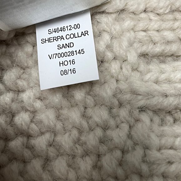 Gap SMALL Womens Sherpa Collar Cream Alpaca Wool Blend Knit Tunic Sweater Vest - Picture 11 of 11